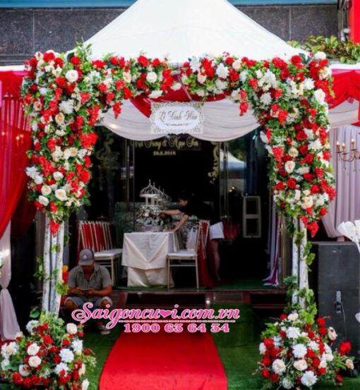 Cổng hoa khung gộp đám cưới