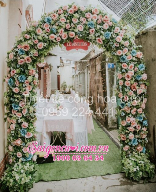 Thiết kế cổng hoa cưới đẹp tại tphcm