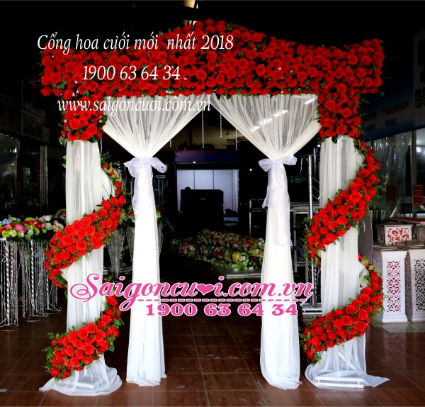 Cổng hoa cưới mới nhất 2018