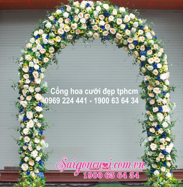 Cổng hoa cưới đẹp, cổng hoa cưới tại tphcm