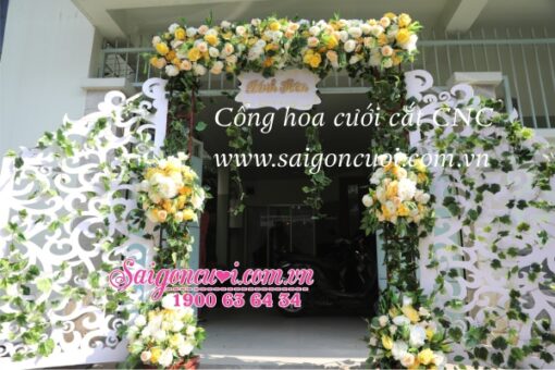 Trang trí cổng hoa cưới đẹp tại tphcm