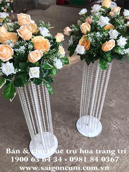 Sản xuất bán Cho thuê đôn hoa, trụ hoa trang trí đam cưới