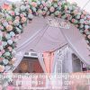 Cổng cưới hoa vải màu hồng
